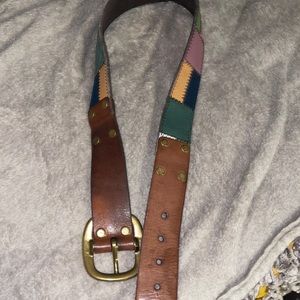 Lucky Brand belt colorful leather